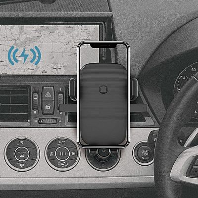 WK Βάση Κινητού Αυτοκινήτου Wireless Charging Holder με Ρυθμιζόμενο Βραχίονα και Ασύρματη Φόρτιση
