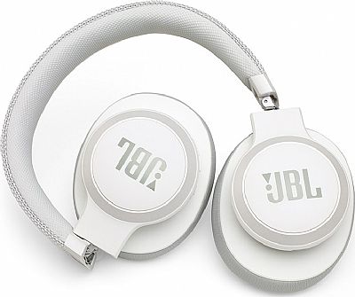 JBL Live 650BTNC Ασύρματα/Ενσύρματα Over Ear Ακουστικά Λευκά