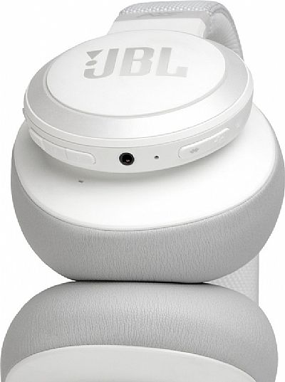JBL Live 650BTNC Ασύρματα/Ενσύρματα Over Ear Ακουστικά Λευκά