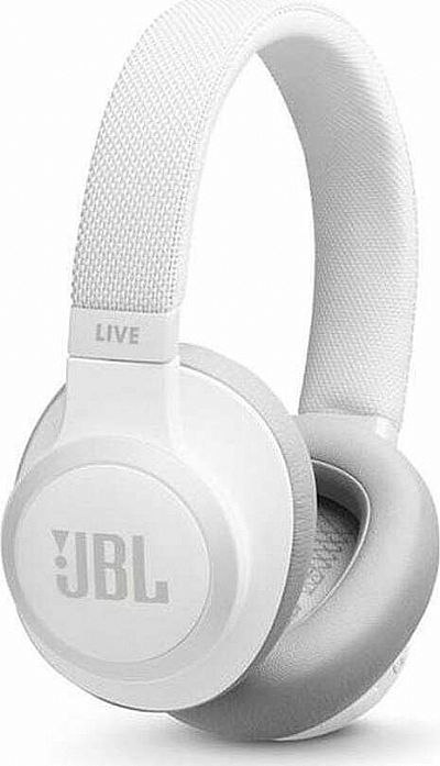 JBL Live 650BTNC Ασύρματα/Ενσύρματα Over Ear Ακουστικά Λευκά