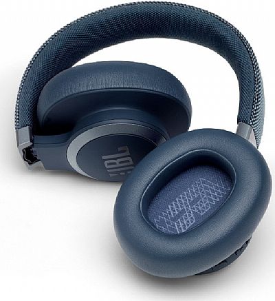 JBL Live 650BTNC Ασύρματα/Ενσύρματα Over Ear Ακουστικά Μπλε