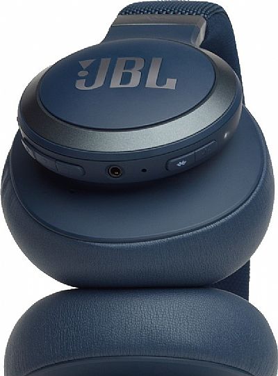 JBL Live 650BTNC Ασύρματα/Ενσύρματα Over Ear Ακουστικά Μπλε