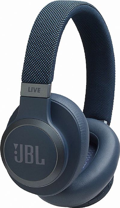 JBL Live 650BTNC Ασύρματα/Ενσύρματα Over Ear Ακουστικά Μπλε