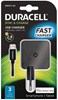 Duracell Φορτιστής Ταξιδιού με Εξοδο USB 2.4 & Καλώδιο MFI Lightning 1m Μαύρο