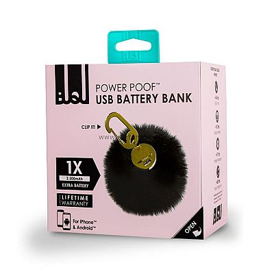 BuQu Powerbank POOF 2500mAh Μαύρο