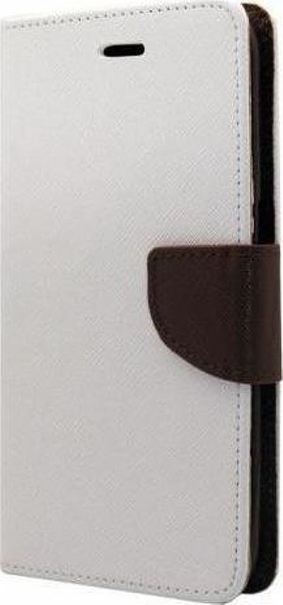 iNOS Flip Book iPhone 7 / 8 2C Folio Λευκό - Καφέ 
