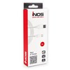 Καλώδιο Σύνδεσης USB 2.0 inos USB A σε Micro USB 1m Λευκό 