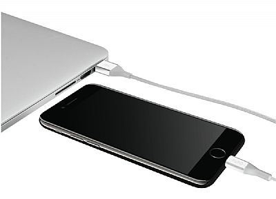 Puro - Καλώδιο Apple Lightning Kevlar to USB 1.2m -Ασημί/Silver
