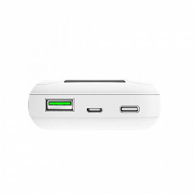 Puro Powerbank Black 10000mAh 1 USB A+1 USB C Fast Charger for Smartphones Λευκό