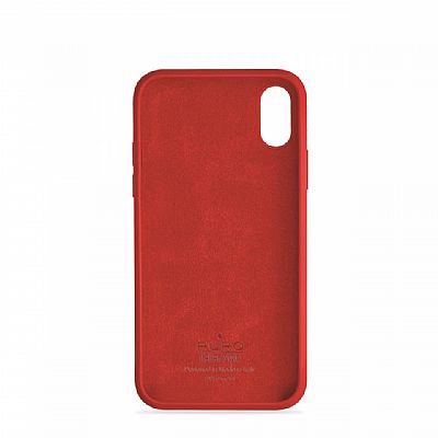 Puro Silicon with microfiber inside iPhone X / Xs Κόκκινο