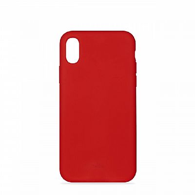 Puro Silicon with microfiber inside iPhone Xs Max Κόκκινο