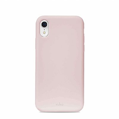 Puro Silicon with microfiber inside iPhone Xs Max Ρόζ