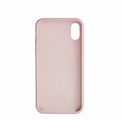 Puro Silicon with microfiber inside iPhone Xs Max Ρόζ
