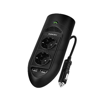 Inverter Αυτοκινήτου Duracell 12V σε 220V & 2 Θύρες USB 2.4A 175W 