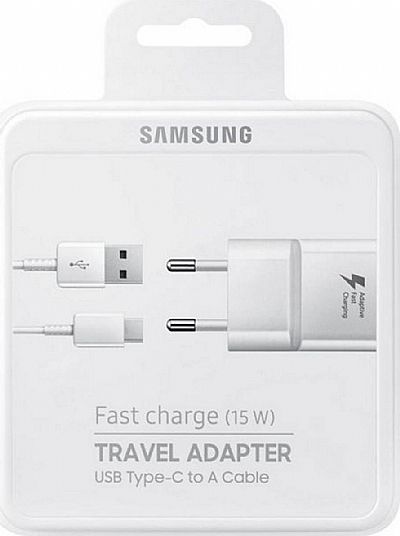 Samsung USB Type-C Cable & Wall Adapter Λευκό (EP-TA20EWE+EP-DN930CWE)