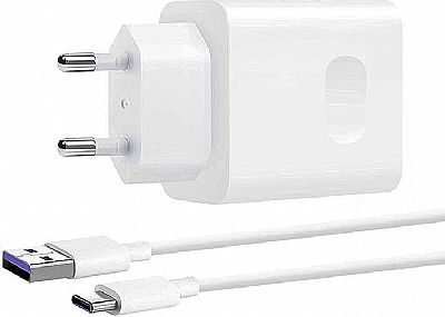 Huawei USB Type-C Cable & USB Wall Adapter Λευκό (CP84)
