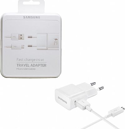 Samsung micro USB Cable & Wall Adapter Λευκό (EP-TA20EWE & ECB-DU4AWE)