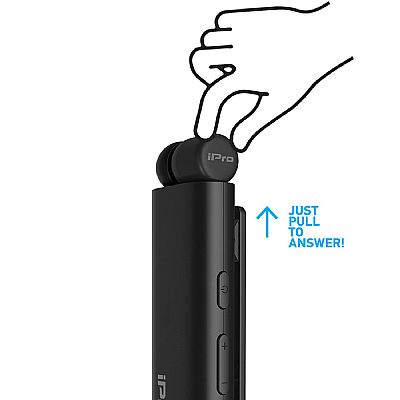 iPro RH519 AutoAnswer Retractable με Δόνηση Μαύρο