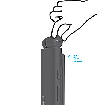 iPro RH519 AutoAnswer Retractable με Δόνηση Γκρι