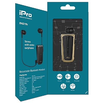 iPro RH219s Retractable με δόνηση Μαύρο Χρυσό
