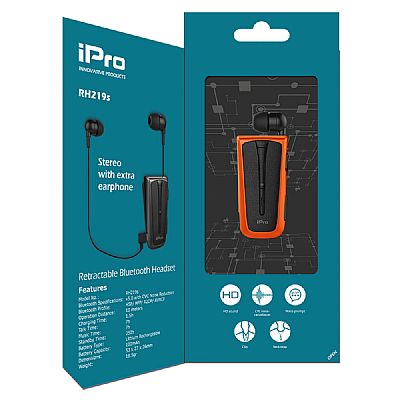 iPro RH219s Retractable με δόνηση Μαύρο Πορτοκαλί